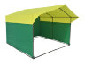 Торговая палатка Митек «Домик» 3,0 х 3,0 м желто-зеленая из квадратной трубы 20 х 20 мм