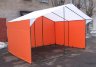 Торговая палатка Митек «Домик» 3,0 х 3,0 м желто-синяя из квадратной трубы 20 х 20 мм
