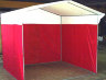 Торговая палатка Митек «Домик» 2,0 x 2,5 м бело-красная из трубы Ø 25 мм