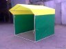 Торговая палатка Митек «Домик» 1,5 x 1,5 м желто-зеленая из трубы 18 мм