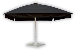 Зонт торговый (уличный) 4 х 4 м (4 спицы) с воланом (черный)