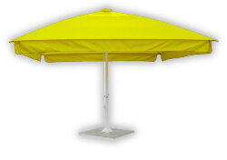 Зонт торговый (уличный) 4 х 4 м (4 спицы) с воланом (желтый)