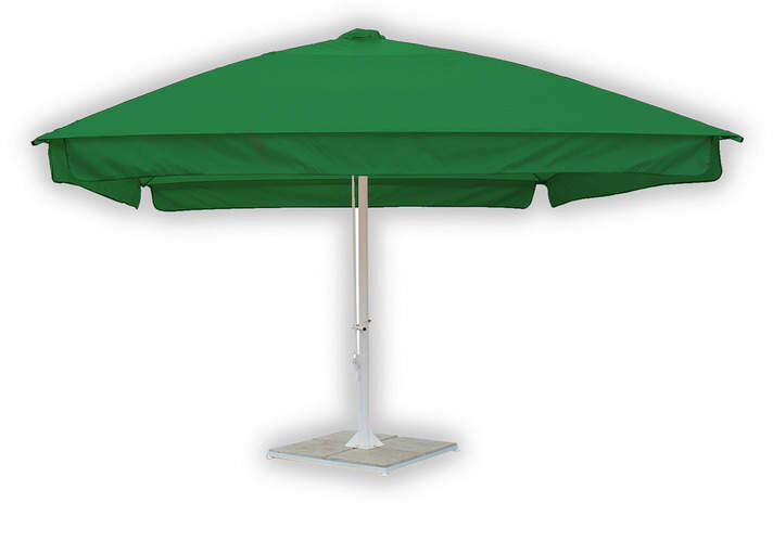 Зонт торговый (уличный) 4 х 4 м (4 спицы) с воланом (зеленый)