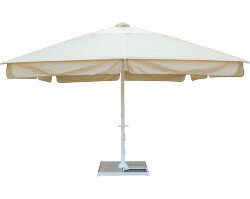 Зонт торговый (уличный) 4 х 4 м (8 спиц) с воланом (бежевый)