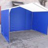 Торговая палатка Митек «Домик» 1,9 x 3,0 м сине-белая из трубы 18 мм