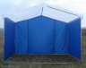 Торговая палатка Митек «Домик» 1,9 x 3,0 м бело-синяя из трубы 18 мм
