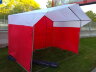 Торговая палатка Митек «Домик» 2,0 х 3,0 м бело-красная из квадратной трубы 20 х 20 мм