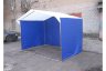Торговая палатка Митек «Домик» 2,0 х 3,0 м бело-синяя из квадратной трубы 20 х 20 мм