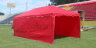 Торговый шатер 3х6 м (красный) со стенками (каркас 25 и 28 мм)