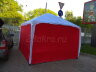 Торговый шатер 3х3 м (бело-красный) со стенками (каркас 25 и 28 мм)