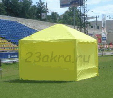 Торговый шатер 3х3 м (желтый) со стенками (каркас 25 и 28 мм)