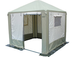 Тент - шатер Митек Пикник-Люкс 2,5 х 2,5 м хаки-бежевый