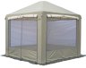 Тент - шатер Митек Пикник-Люкс 2,5 х 2,5 м хаки-бежевый