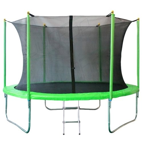 Батут JUNHOP 10’ - 3,0 м с защитной сеткой и лестницей зеленый лайм