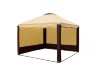 Торговый шатер 3х3 м (бежево-коричневый) со стенками