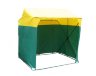 Торговая палатка Митек «Кабриолет» 2,0 x 2,0 м желто-зеленая из трубы 18 мм