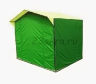 Стенка передняя к торговой палатке 3х2(3х1.9; 3х3) с молниями (зеленая)
