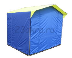 Стенка передняя к торговой палатке 3х2(3х1.9; 3х3) с молниями (синяя)