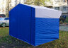 Торговая палатка Митек «Домик» 3,0 х 3,0 м бело-синяя из квадратной трубы 20 х 20 мм